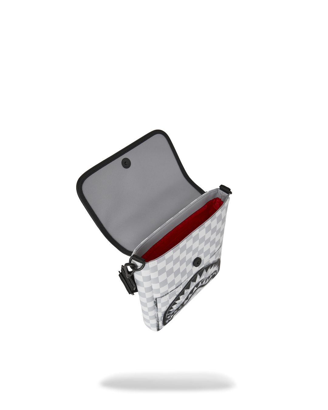 SPRAYGROUND® SLING BLACK STENCIL SHARK MESSENGER SLING