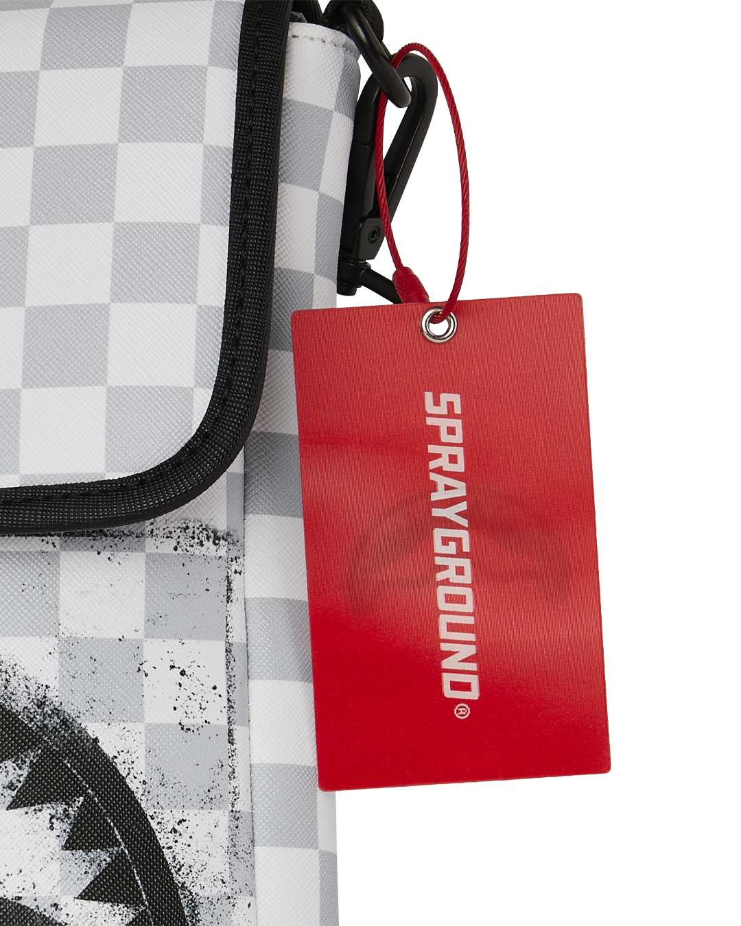 SPRAYGROUND® SLING BLACK STENCIL SHARK MESSENGER SLING