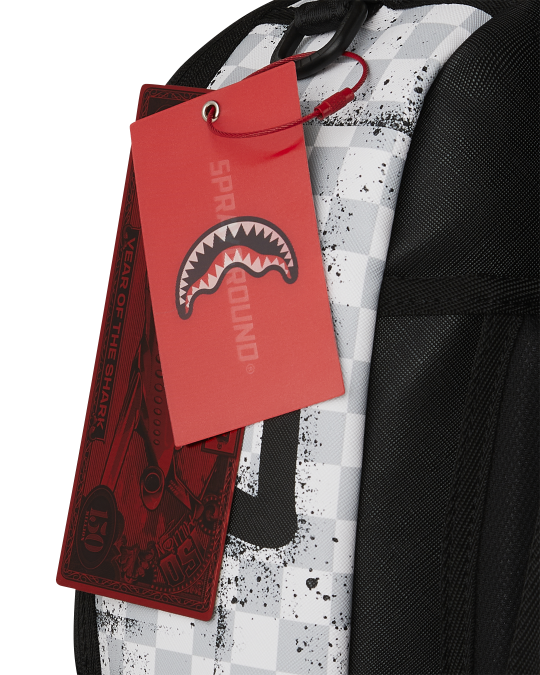 SPRAYGROUND® BACKPACK BLACK STENCIL SHARK BACKPACK