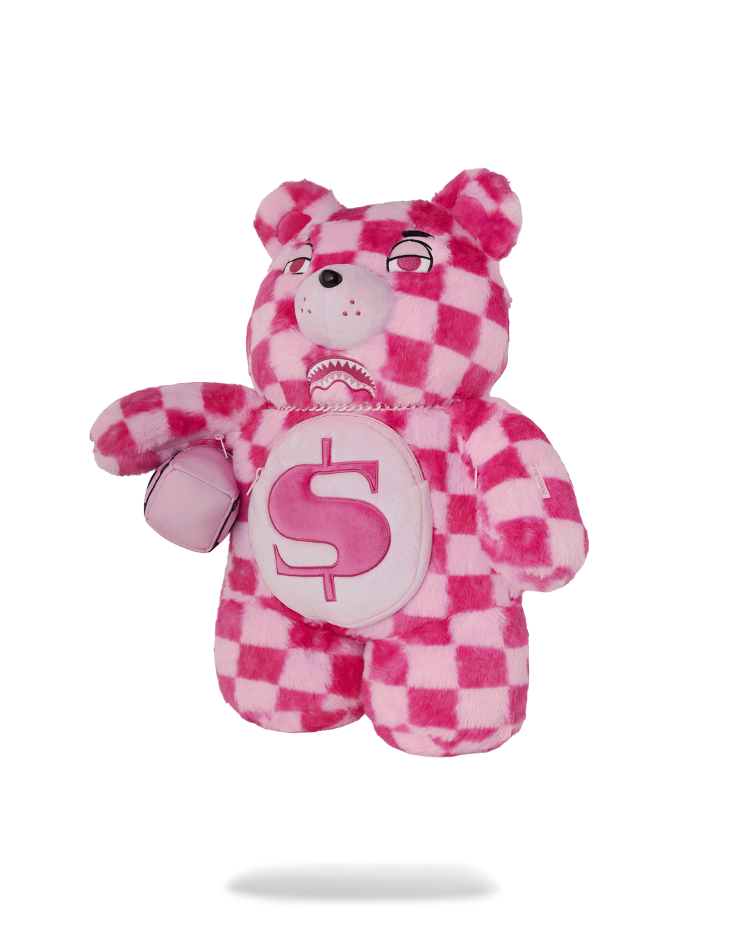 SPRAYGROUND ぬいぐるみ クマ ピンク FURZILLA SHARK (PINK CHECK) MONEYBEAR BACKPACK – SPRAYGROUND®