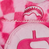 SPRAYGROUND® BACKPACK PINK FUR CHECK MONEYBEAR BACKPACK