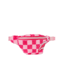 SPRAYGROUND® CROSSBODY PINK FUR CHECK SAVVY CROSSBODY