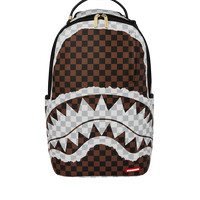 SPRAYGROUND® BACKPACK CREAM AND BROWN TEAR CHECK BACKPACK