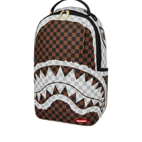 SPRAYGROUND® BACKPACK CREAM AND BROWN TEAR CHECK BACKPACK