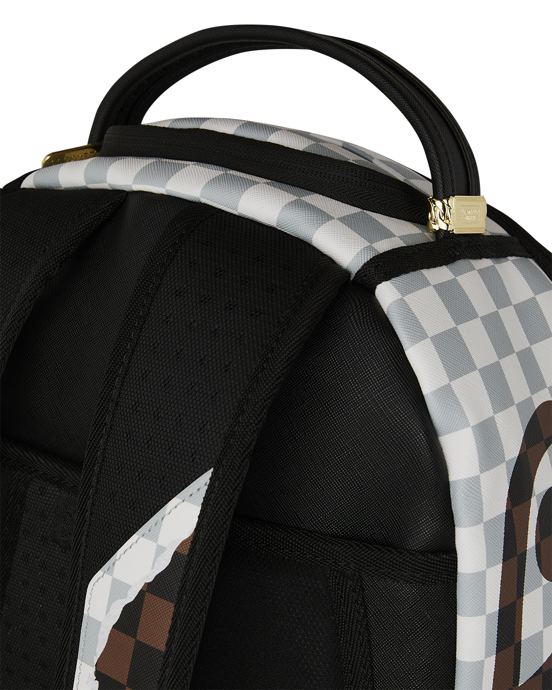 SPRAYGROUND® BACKPACK CREAM AND BROWN TEAR CHECK BACKPACK