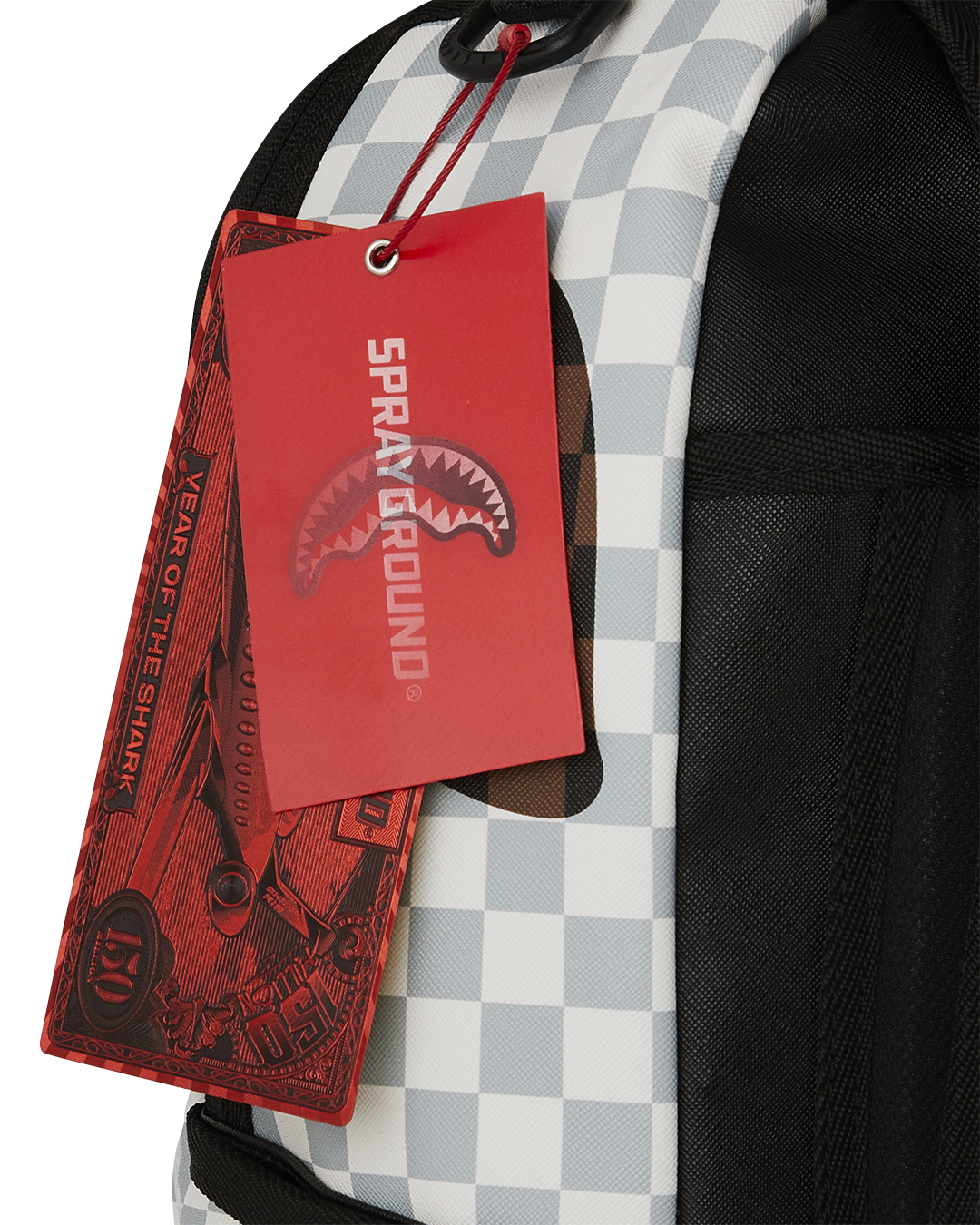 SPRAYGROUND® BACKPACK CREAM AND BROWN TEAR CHECK BACKPACK