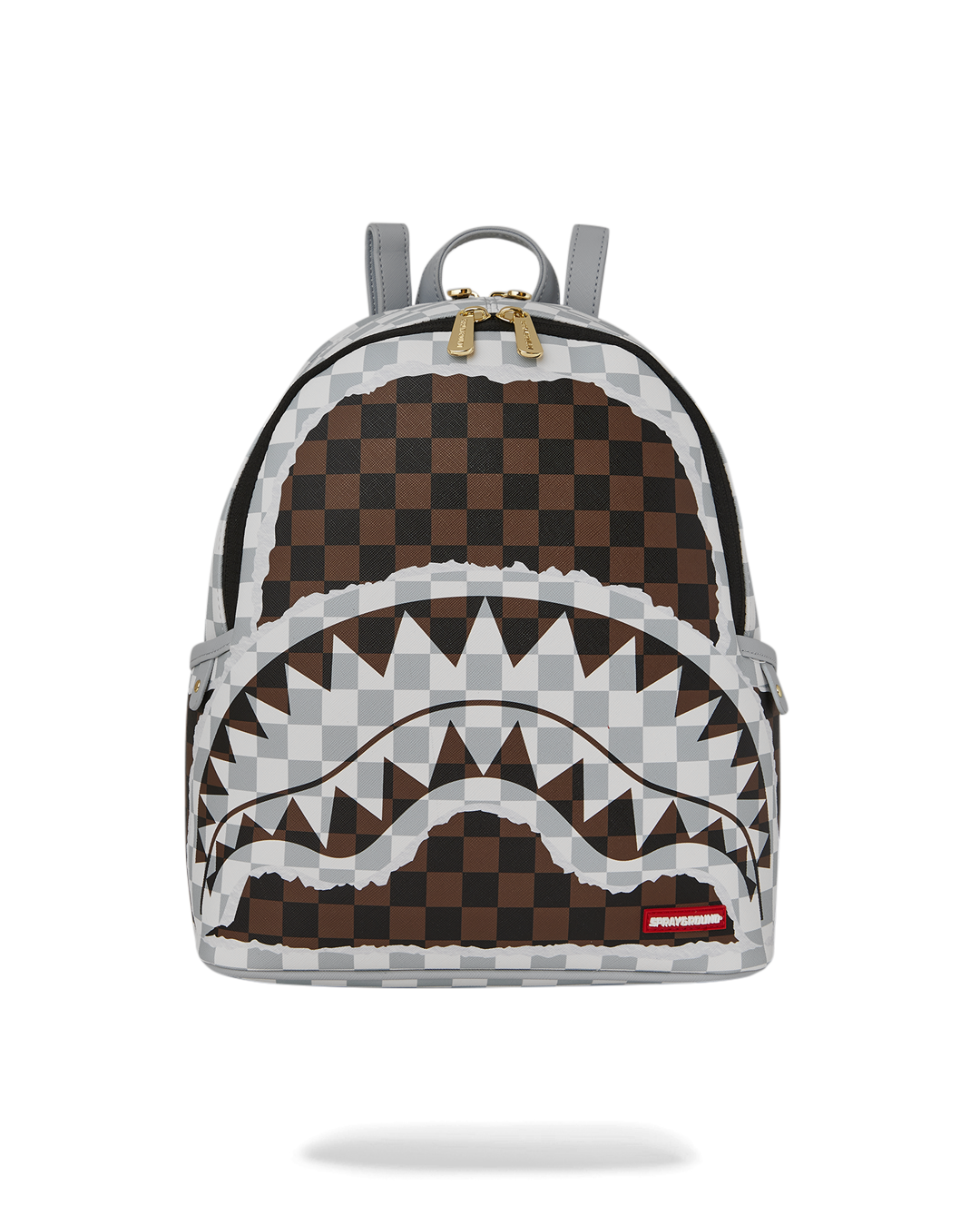 SPRAYGROUND® BACKPACK CREAM AND BROWN TEAR CHECK SAVAGE BACKPACK
