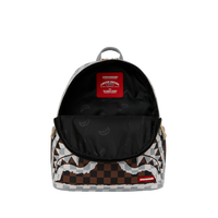 SPRAYGROUND® BACKPACK CREAM AND BROWN TEAR CHECK SAVAGE BACKPACK