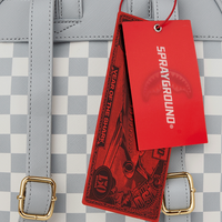 SPRAYGROUND® BACKPACK CREAM AND BROWN TEAR CHECK SAVAGE BACKPACK