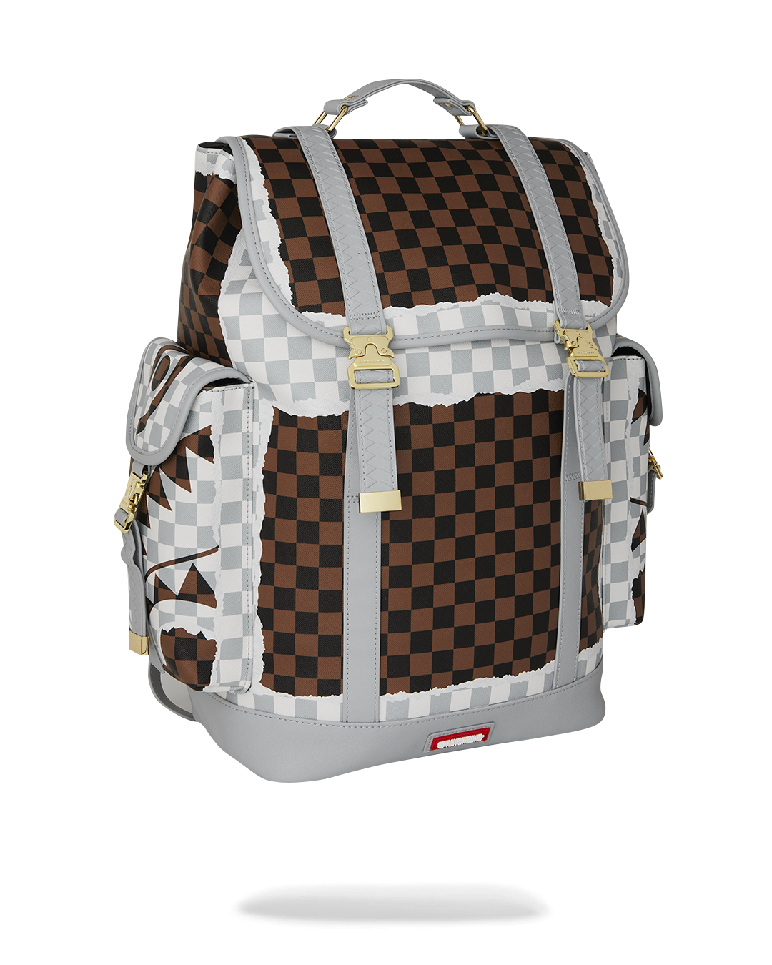 SPRAYGROUND® BACKPACK CREAM AND BROWN TEAR CHECK MONTE CARLO