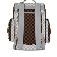 SPRAYGROUND® BACKPACK CREAM AND BROWN TEAR CHECK MONTE CARLO