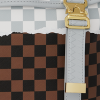 SPRAYGROUND® BACKPACK CREAM AND BROWN TEAR CHECK MONTE CARLO