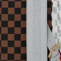 SPRAYGROUND® BACKPACK CREAM AND BROWN TEAR CHECK MONTE CARLO