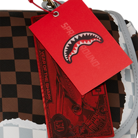 SPRAYGROUND® BACKPACK CREAM AND BROWN TEAR CHECK MONTE CARLO