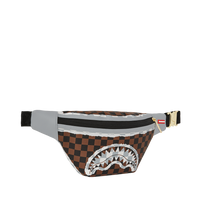 SPRAYGROUND® CROSSBODY CREAM AND BROWN TEAR CHECK SAVVY CROSSBODY