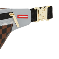 SPRAYGROUND® CROSSBODY CREAM AND BROWN TEAR CHECK SAVVY CROSSBODY