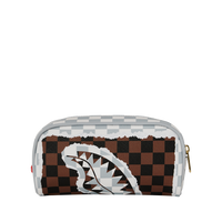 SPRAYGROUND® POUCH CREAM AND BROWN TEAR CHECK POUCH