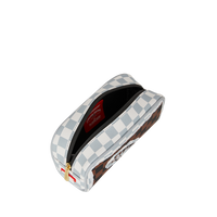 SPRAYGROUND® POUCH CREAM AND BROWN TEAR CHECK POUCH