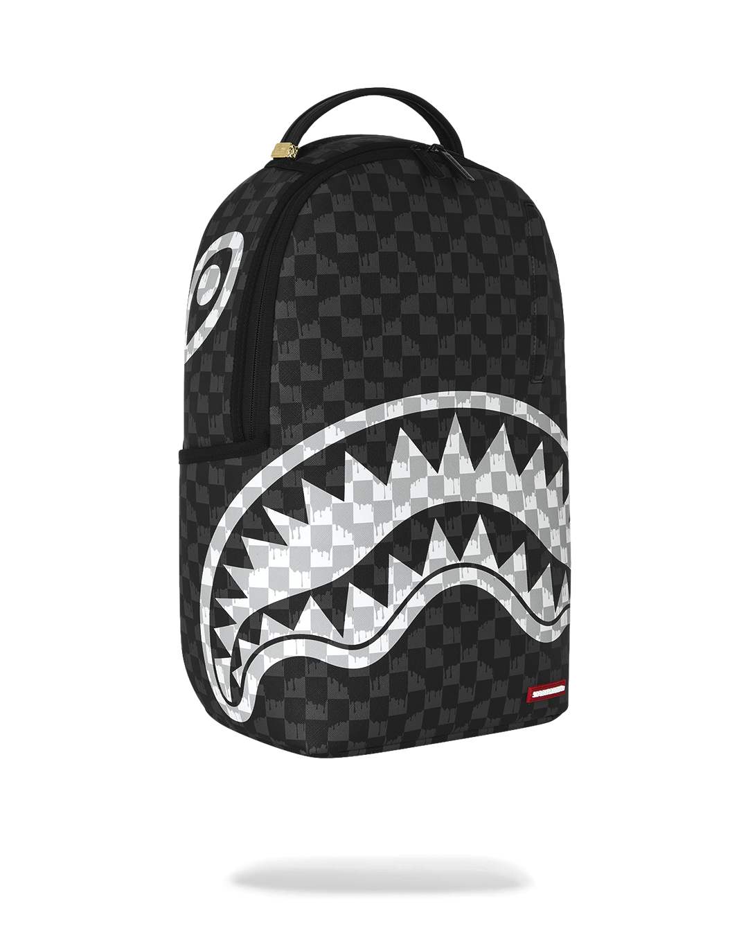 Black And White Drip Check Shark Sprayground Backpack