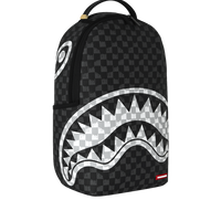 SPRAYGROUND® BACKPACK BLACK AND WHITE DRIP CHECK SHARK BACKPACK