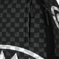 SPRAYGROUND® BACKPACK BLACK AND WHITE DRIP CHECK SHARK BACKPACK
