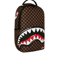 SPRAYGROUND® BACKPACK SHARKS IN PARIS WTF BUBBLE BROWN CHECK BACKPACK
