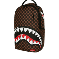 SPRAYGROUND® BACKPACK SHARKS IN PARIS WTF BUBBLE BROWN CHECK BACKPACK