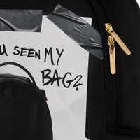 SPRAYGROUND® BACKPACK MISSING BAG FLYER ON BAG WITH REAL CUT STRIPS BACKPACK