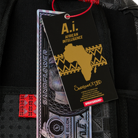 SPRAYGROUND® BACKPACK A.I. AFRICAN INTELLIGENCE MIDNIGHT MAGIC BACKPACK - SANDFLOWER COLLAB
