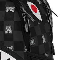 SPRAYGROUND® BACKPACK GRAY PEEKING CHARACTER CHECK SAVAGE BACKPACK