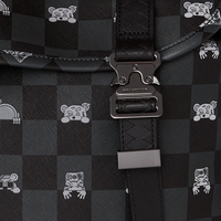 SPRAYGROUND® BACKPACK GRAY PEEKING CHARACTER CHECK MONTE CARLO BACKPACK