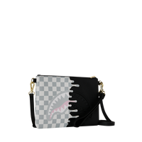 SPRAYGROUND® POUCHETTE CREAM CHECK SIDE DRIP CROSSOVER CLUTCH