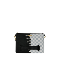 SPRAYGROUND® POUCHETTE CREAM CHECK SIDE DRIP CROSSOVER CLUTCH
