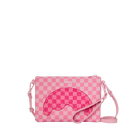 SPRAYGROUND® POUCHETTE PINK SHARKS IN PARIS PATCH CROSSOVER CLUTCH