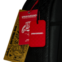 SPRAYGROUND® BACKPACK PORSCHE BLACK EMBOSSED PEPITA COLLAB BACKPACK - LIMITED EDITION
