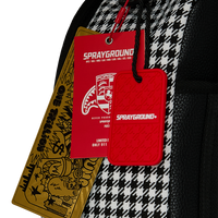 SPRAYGROUND® BACKPACK PORSCHE MIXED PEPITA SHARK COLLAB BACKPACK - LIMITED EDITION