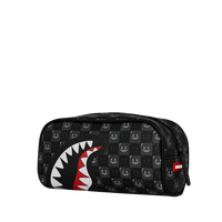 SPRAYGROUND® POUCH SHARKS IN PARIS WTF BUBBLY BLACK CHECK POUCH