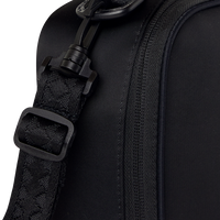 SPRAYGROUND® SNACK PACK SHARK CENTRAL BLACK NYLON CAMO EMBOSSED SHARK SNACKPACK