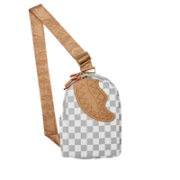 SPRAYGROUND® SLING EMBOSSED CREAM CHECK BACKPACK SLING