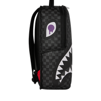 SPRAYGROUND® BACKPACK REVERSE MODE - PURPLE VELOUR TO BLACK CHECK BACKPACK