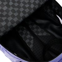 SPRAYGROUND® BACKPACK REVERSE MODE - PURPLE VELOUR TO BLACK CHECK BACKPACK