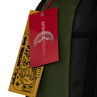 SPRAYGROUND® BACKPACK SHARK CENTRAL EMBOSSED GREEN NYLON BACKPACK