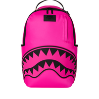 SPRAYGROUND® BACKPACK SHARK CENTRAL WHITE STENCIL SHARK PINK NYLON BACKPACK