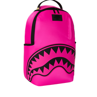 SPRAYGROUND® BACKPACK SHARK CENTRAL WHITE STENCIL SHARK PINK NYLON BACKPACK