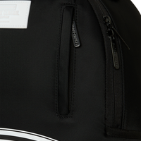 SPRAYGROUND® BACKPACK SHARK CENTRAL WHITE STENCIL SHARK BLACK NYLON BACKPACK