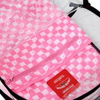 SPRAYGROUND® BACKPACK PINK CHECK CLEAR MOUTH BACKPACK