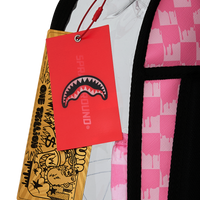 SPRAYGROUND® BACKPACK PINK CHECK CLEAR MOUTH BACKPACK