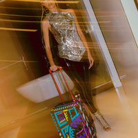 SPRAYGROUND® LUGGAGE A.I. PATH TO THE FUTURE III HARDSHELL CARRY-ON LUGGAGE - SANDFLOWER COLLAB