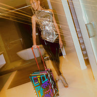 SPRAYGROUND® LUGGAGE A.I. PATH TO THE FUTURE III HARDSHELL CARRY-ON LUGGAGE - SANDFLOWER COLLAB