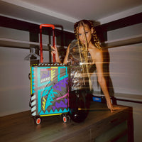 SPRAYGROUND® LUGGAGE A.I. PATH TO THE FUTURE III HARDSHELL CARRY-ON LUGGAGE - SANDFLOWER COLLAB